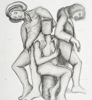 Beatriz, Dante y Virgilio